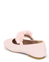 Girls Floral Ballet Flats - Blushing Blooms