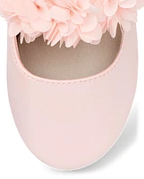 Girls Floral Ballet Flats - Blushing Blooms
