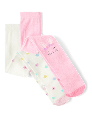 Girls Easter Tights 2-Pack - Garden Party