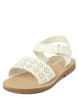 Girls Perforated Sandals - Little Essentials