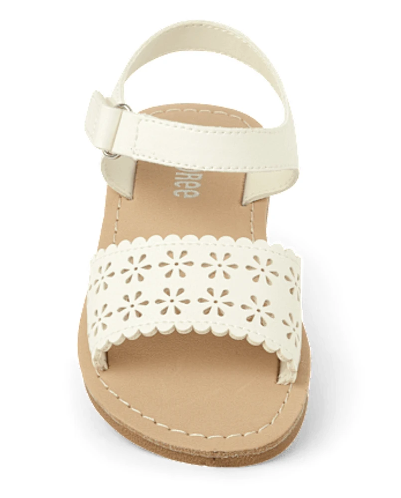 Girls Perforated Sandals - Little Essentials