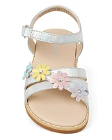 Girls Iridescent Flower Sandals - Little Essentials