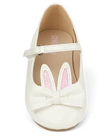 Girls Bunny Bow Ballet Flats - Garden Party