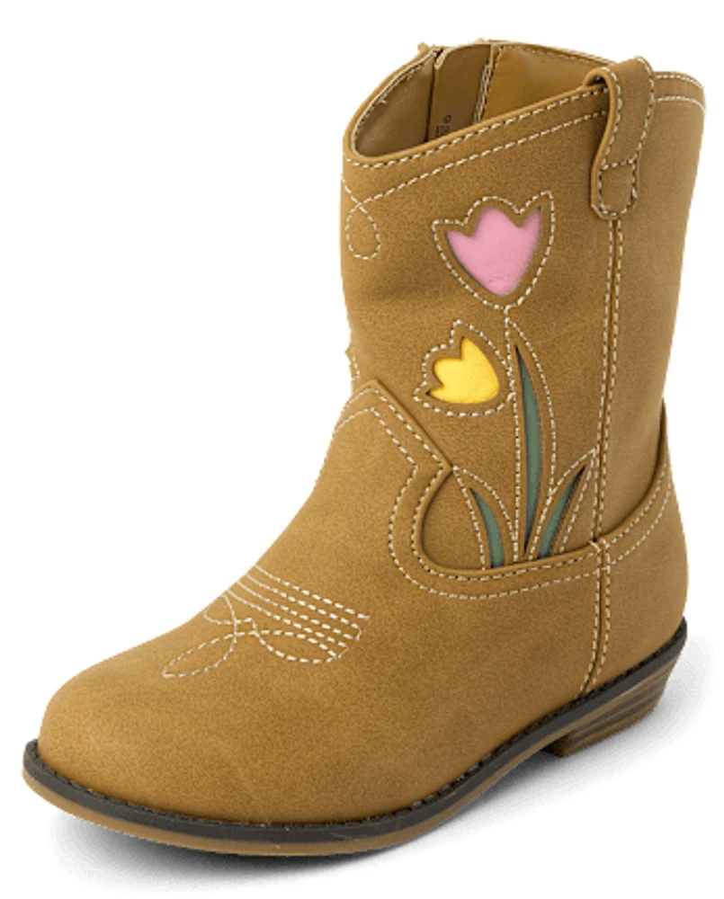 Bottes de cow-girl fleuries pour filles - Garden Party