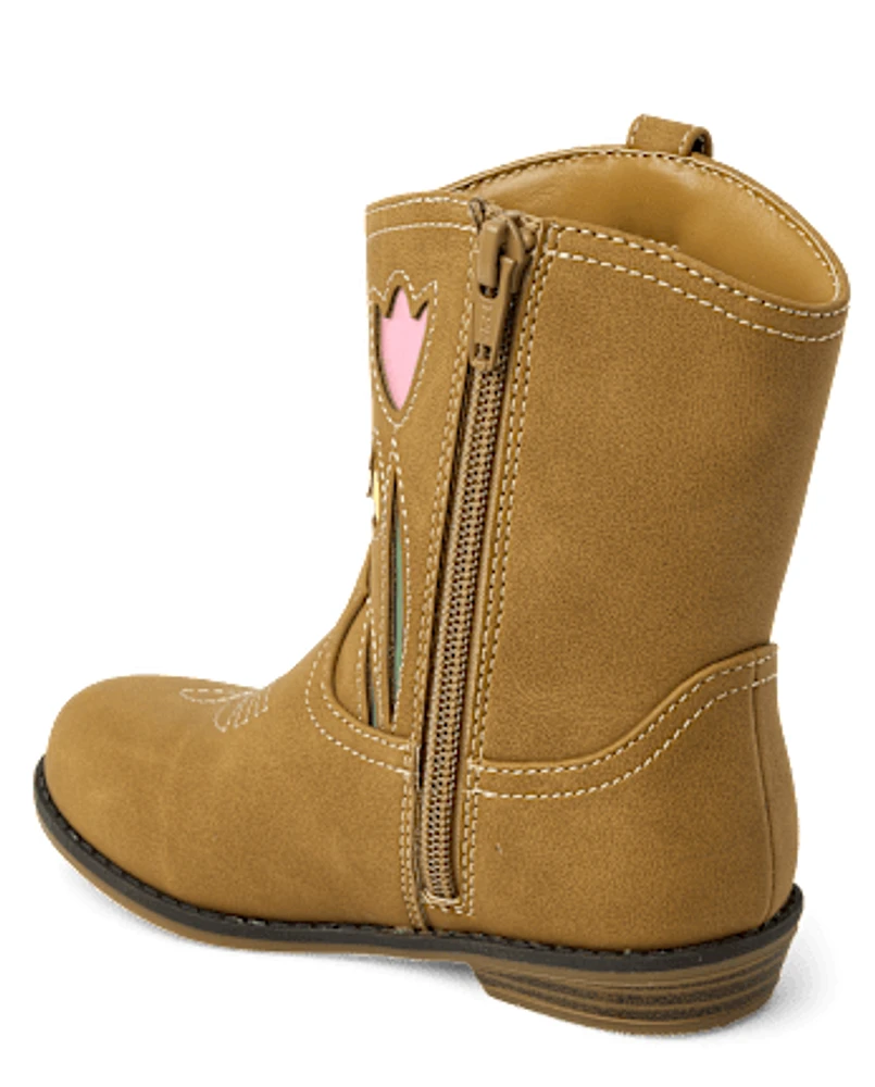 Bottes de cow-girl fleuries pour filles - Garden Party