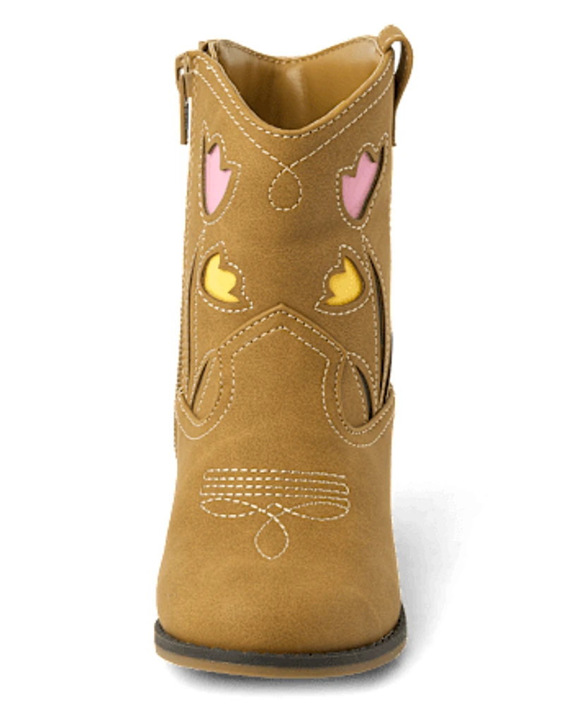 Bottes de cow-girl fleuries pour filles - Garden Party