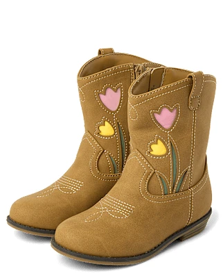 Bottes de cow-girl fleuries pour filles - Garden Party