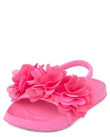 Girls Flower Slides - Swim