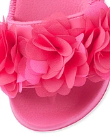 Girls Flower Slides - Swim