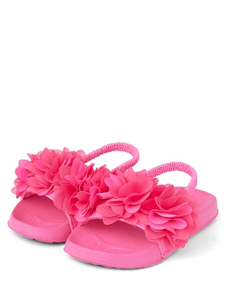 Claquettes fleuries pour filles - Natation