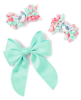 Girls 3-Piece Hair Set - Spring Celebrations