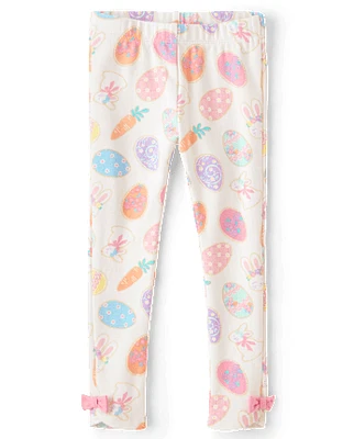 Girls Easter Egg Leggings - Garden Party