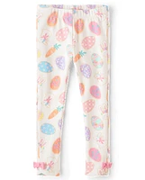 Girls Easter Egg Leggings - Garden Party