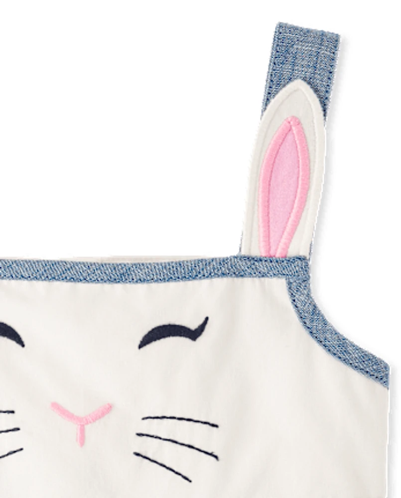 Pull brodé lapin pour fille - Garden Party