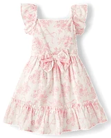 Robe à volants et fleurs pour fille - Blushing Blooms