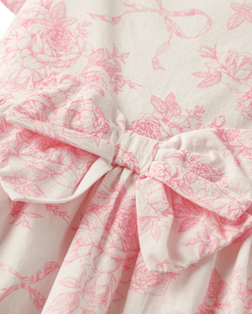 Robe à volants et fleurs pour fille - Blushing Blooms