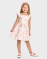 Robe à volants et fleurs pour fille - Blushing Blooms