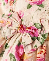 Robe à volants roses « Maman et moi » pour filles – Blushing Blooms
