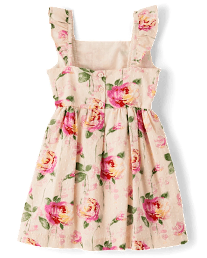 Robe à volants roses « Maman et moi » pour filles – Blushing Blooms