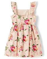 Robe à volants roses « Maman et moi » pour filles – Blushing Blooms