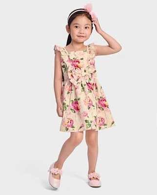 Robe à volants roses « Maman et moi » pour filles – Blushing Blooms