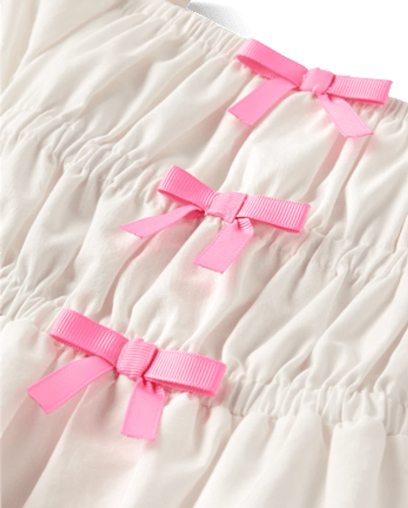 Robe fleurie à nœud en forme de lapin pour fille - Garden Party