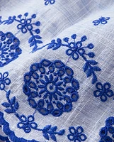 Girls Eyelet Shift Dress - Italian Riviera