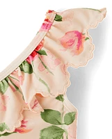 Maillot de bain une pièce à œillets et fleurs pour fille - Swim