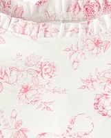 Girls Floral Rashguard Swimsuit - Swim