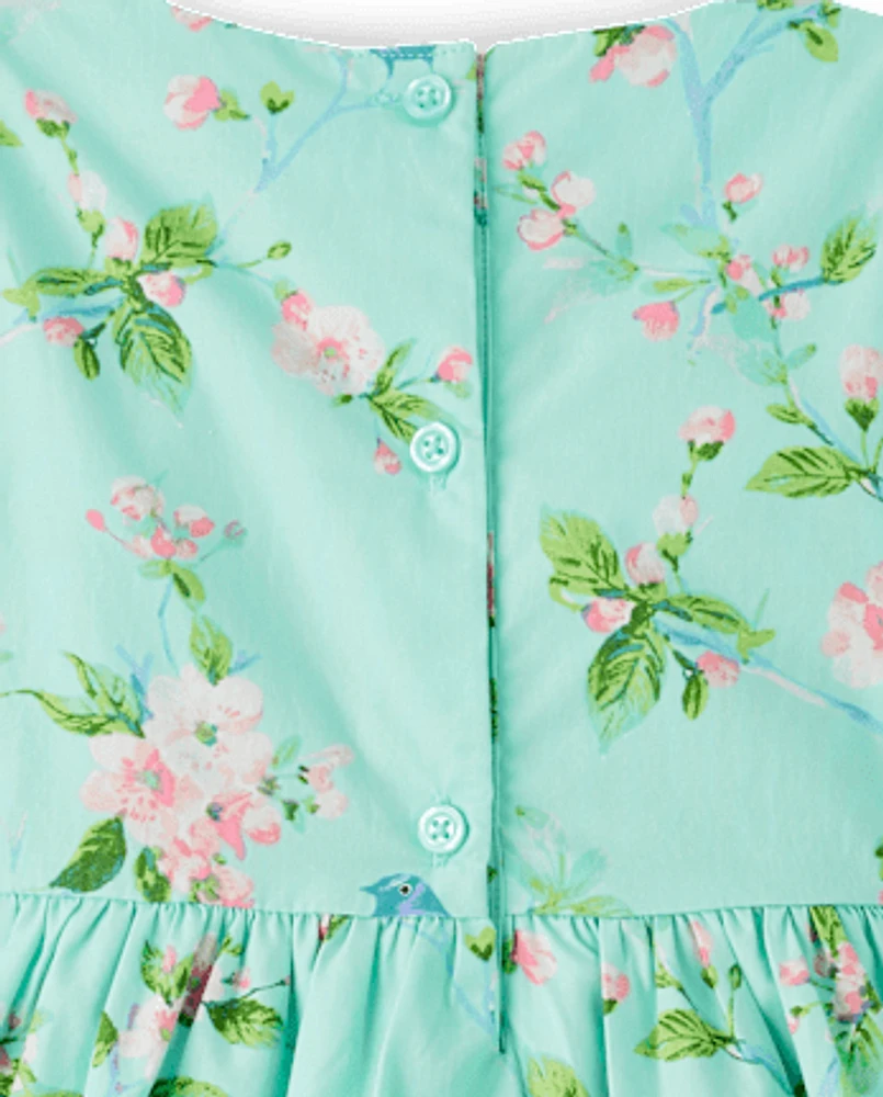 Girls Floral Ruffle Dress - Spring Celebrations