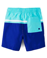 Boys Colorblock Swim Trunks