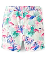 Boys Flamingo Swim Trunks