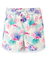 Boys Flamingo Swim Trunks