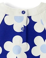 Girls Floral Halter Shift Dress - Blue Belle