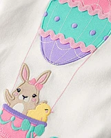 Haut brodé lapin pour fille - Garden Party