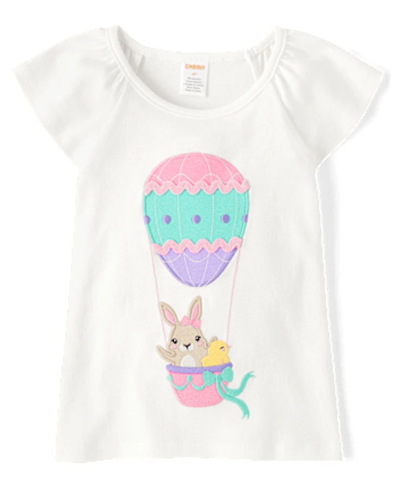 Haut brodé lapin pour fille - Garden Party