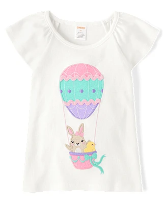 Haut brodé lapin pour fille - Garden Party