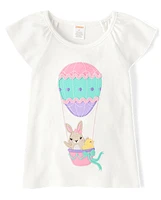 Haut brodé lapin pour fille - Garden Party