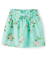 Girls Floral Bird Bow Skort - Spring Celebrations