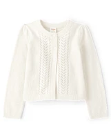 Girls Pointelle Cardigan - Little Essentials
