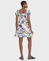 Womens Mommy And Me Floral Tiered Dress - Lavender Fields