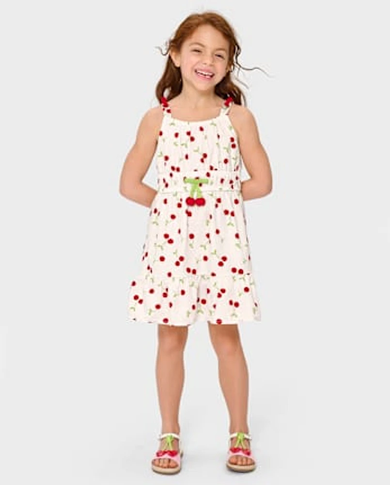 Robe à volants cerises pour fille - Sweet Summer