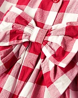 Girls Mommy And Me Gingham Ruffle Dress - American Cutie