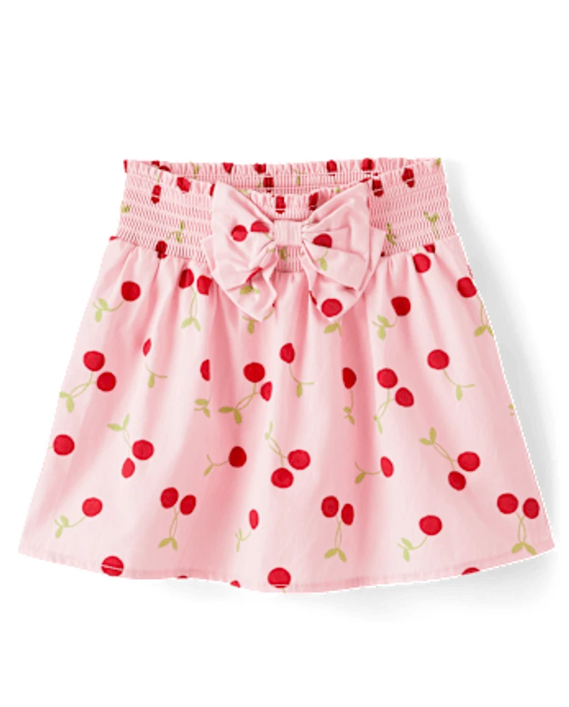 Jupe-short à nœud cerise pour fille - Sweet Summer