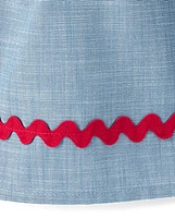 Girls Embroidered Cherry Halter Dress - Sweet Summer