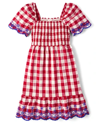 Womens Mommy And Me Gingham Ruffle Dress - American Cutie