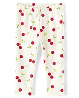 Girls Cherry Capri Leggings - Sweet Summer
