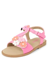 Girls Flamingo Sandals - Seaside Palms