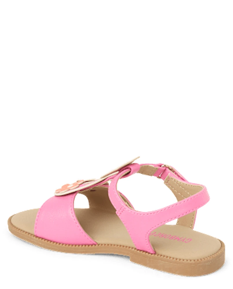 Girls Flamingo Sandals - Seaside Palms