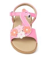 Girls Flamingo Sandals - Seaside Palms